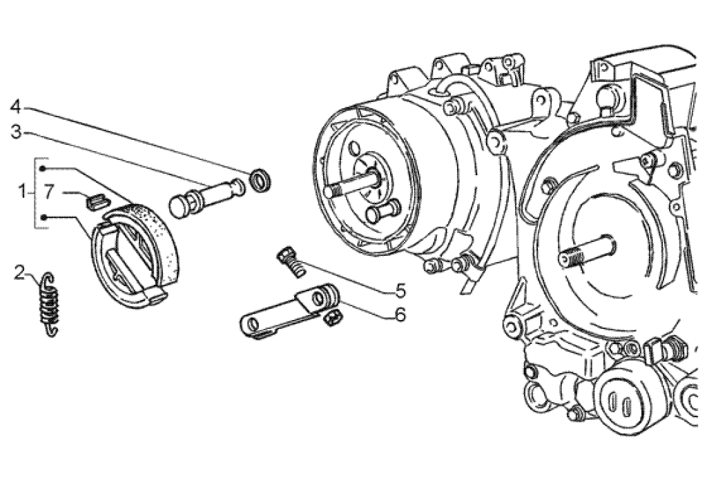 Exploded view Brake shoe