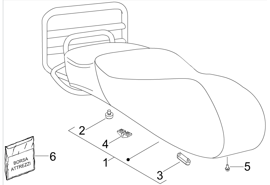 Exploded view Buddyseat