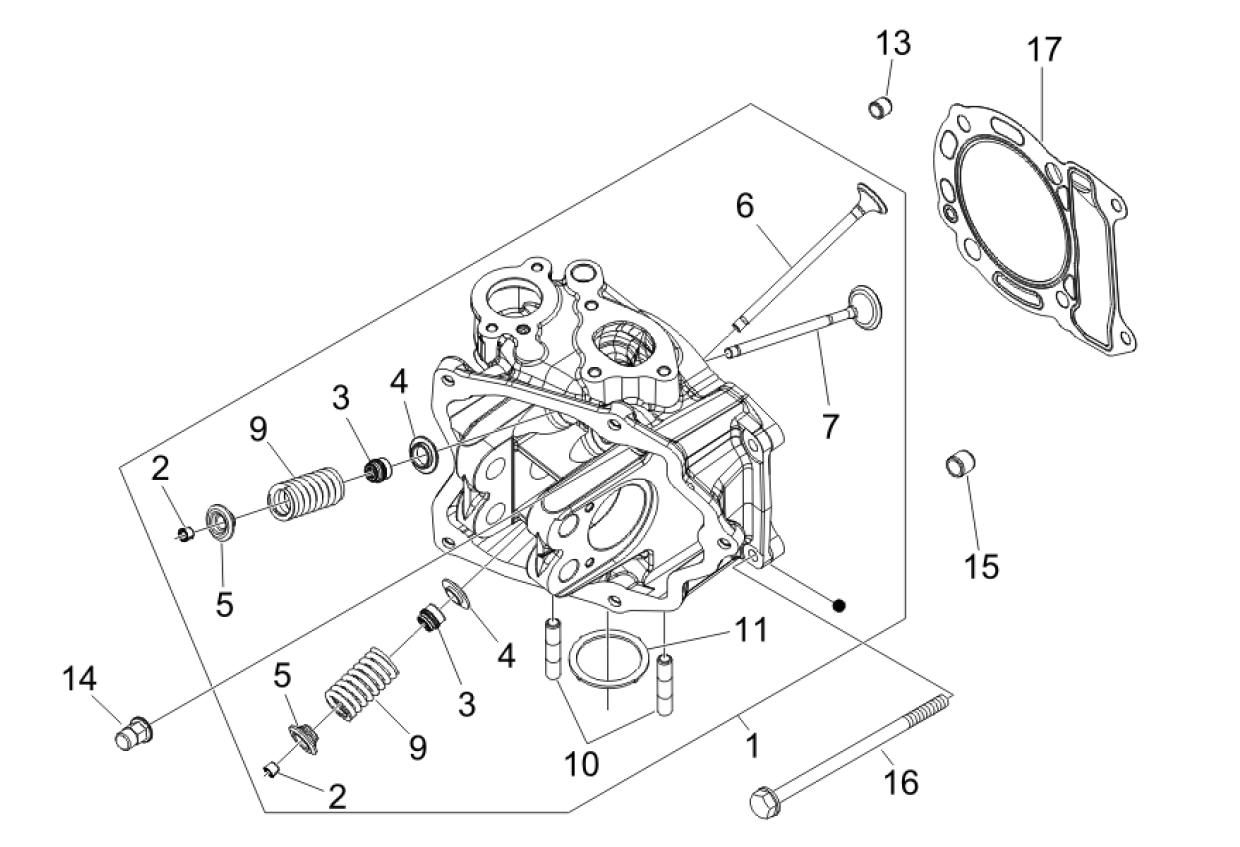 Exploded view Cylinder head unit - Valve