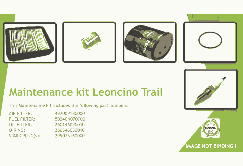 Exploded view MAINTENANCE KIT LEONCINO TRAIL