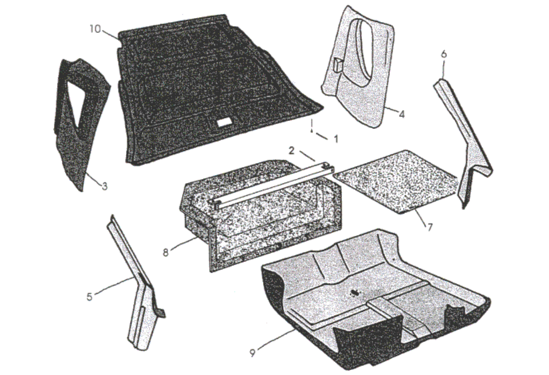 Exploded view Interior Lining