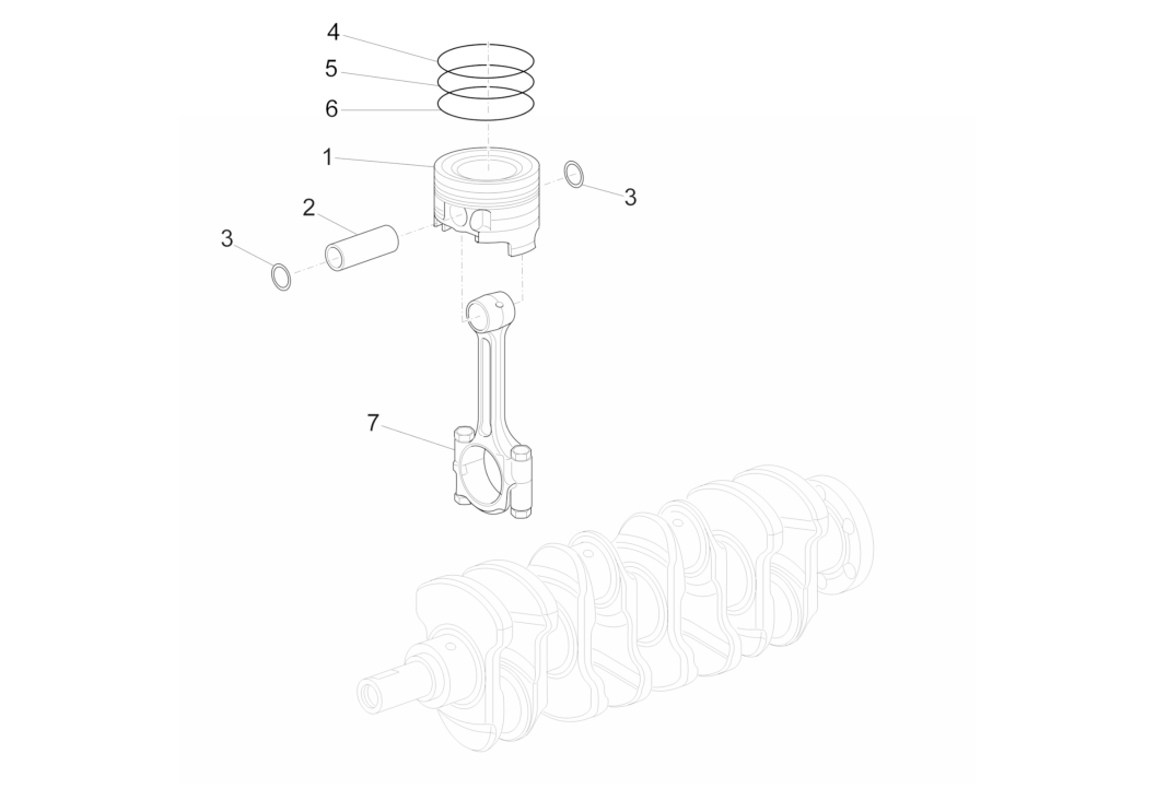 Exploded view Piston Unit