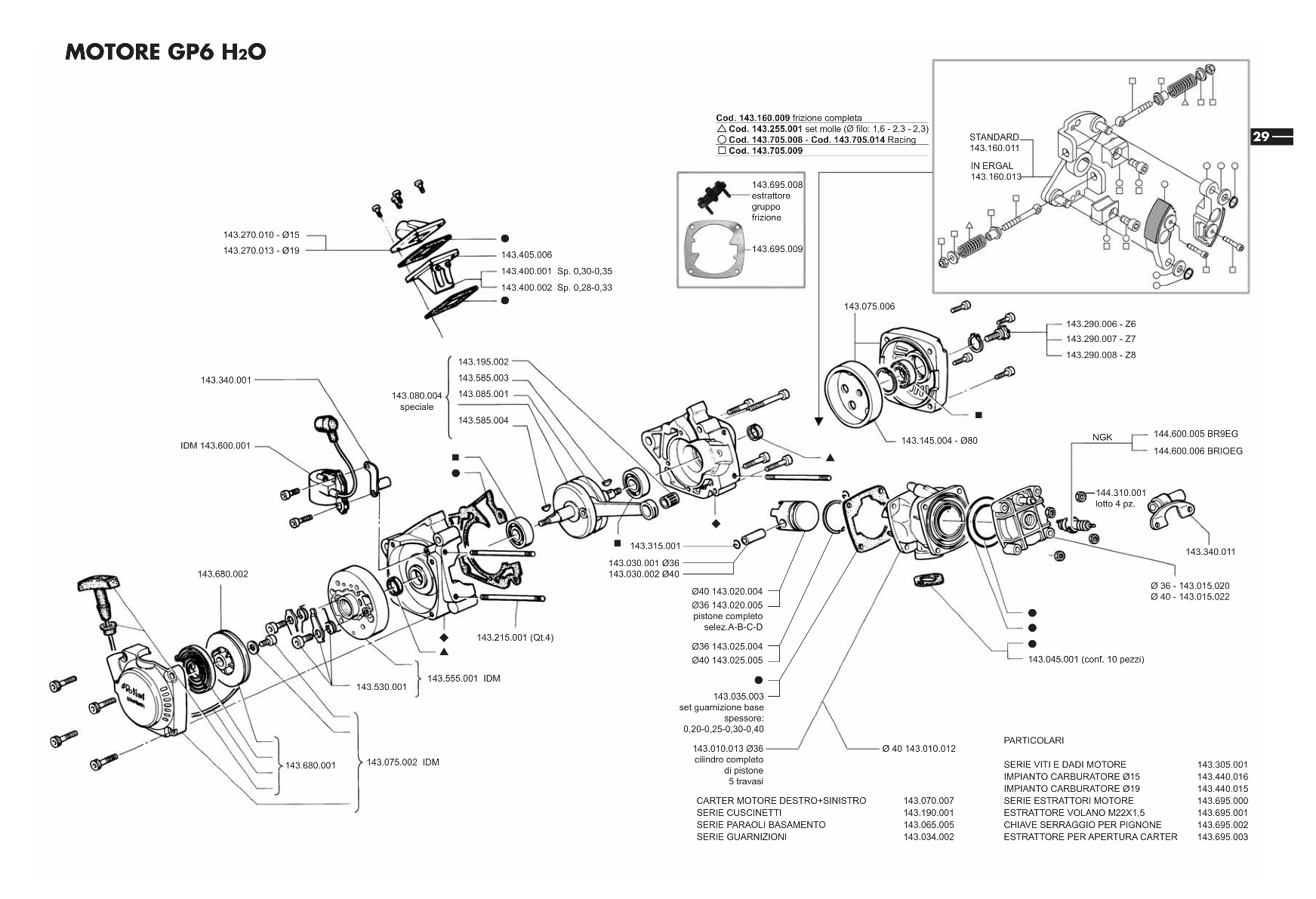 Exploded view Engine GP6 H²O