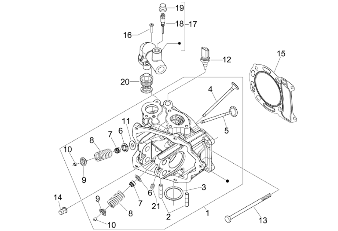 Exploded view Culasse
