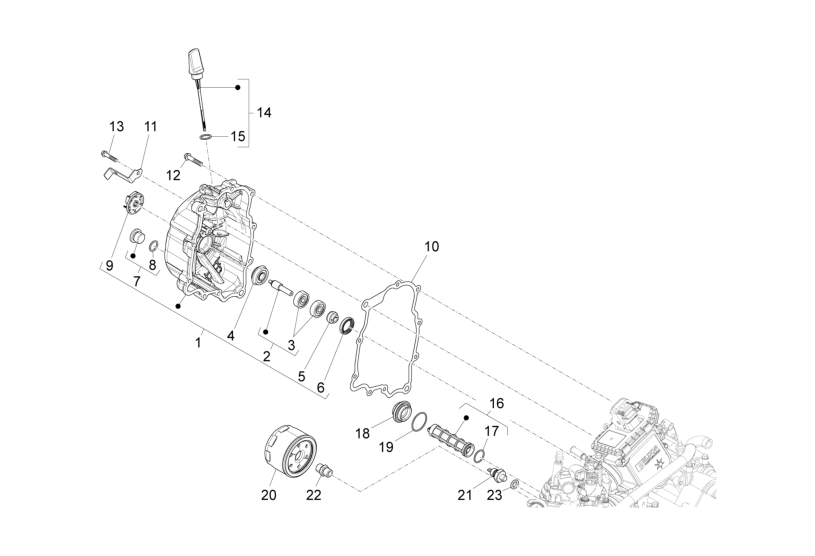 Exploded view Water pump
