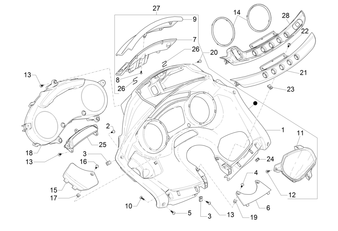 Exploded view Tachometer