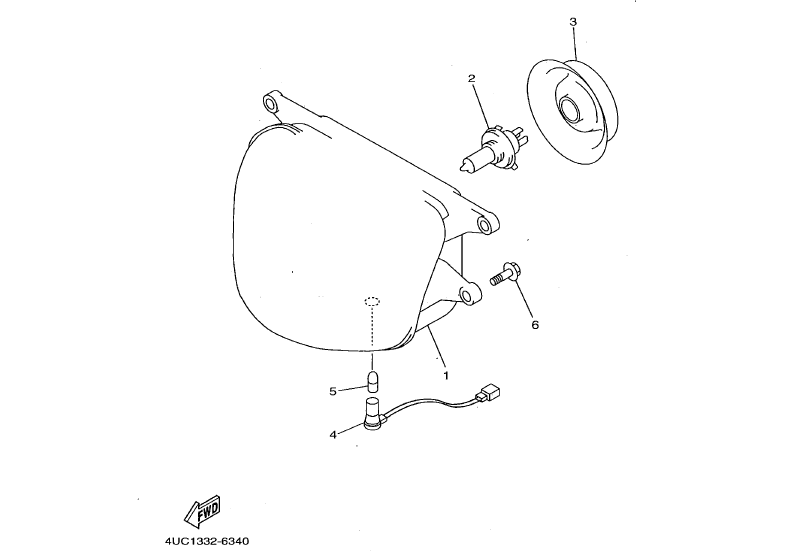 Exploded view Koplamp 