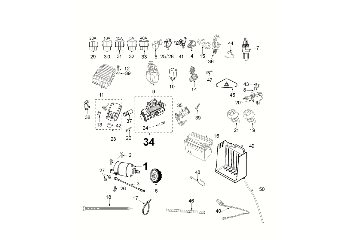 Exploded view Electric Equipment Before Vga X1aabbk0007678