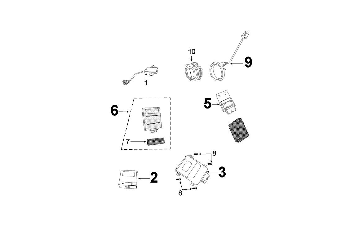 Exploded view Electronic Equipment Since Vin 0007678