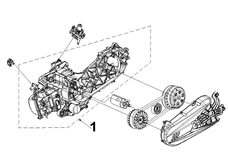 Exploded view Engine hanger