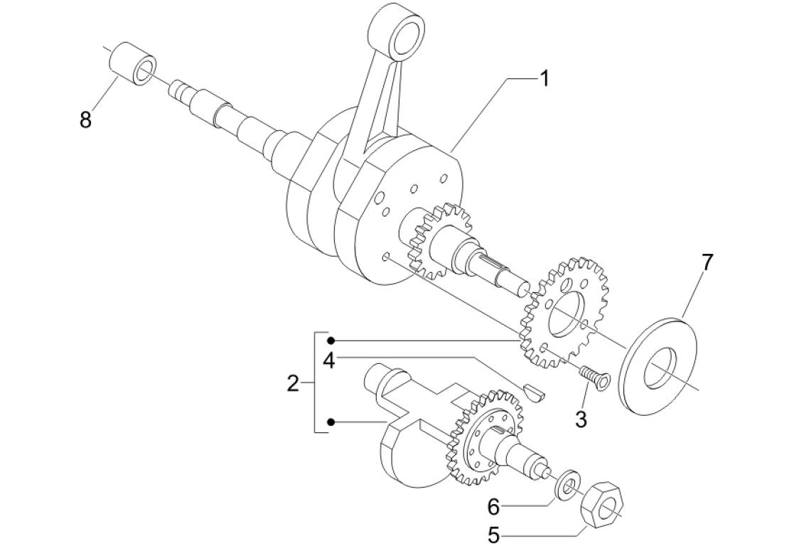 Exploded view Albero motore