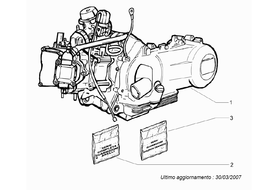 Exploded view Moteur - Set joints cylindre