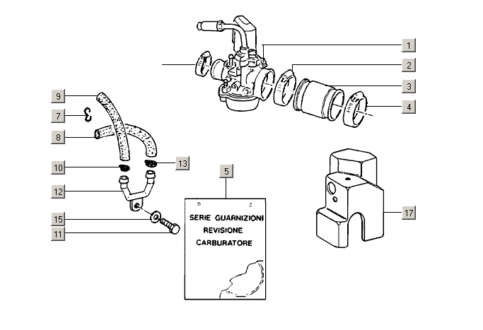Exploded view Carburateur