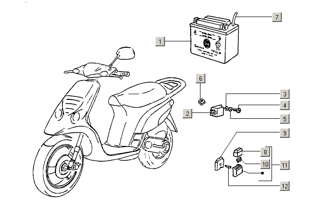 Exploded view Batteria