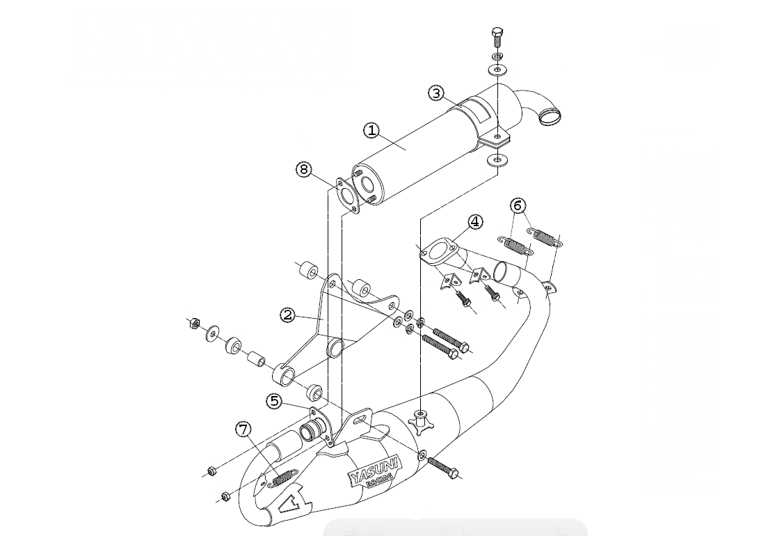 Exploded view Demper (0145TUB424)
