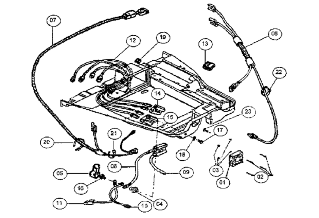 Exploded view Elektronisches System (B)