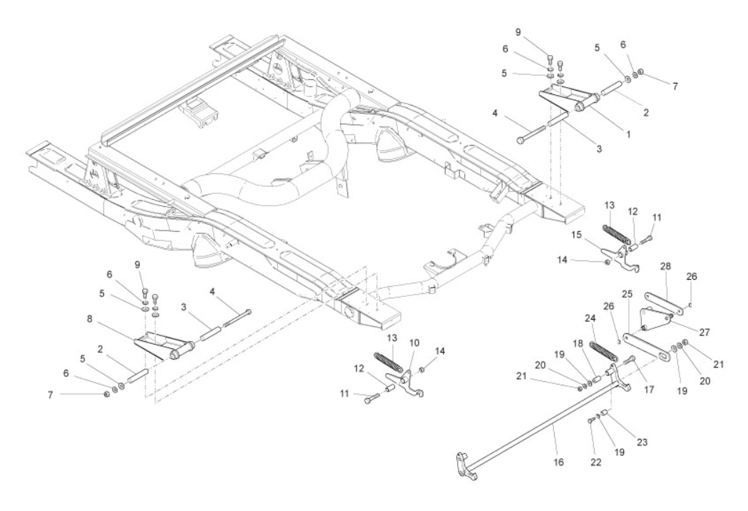 Exploded view Loading Box Components