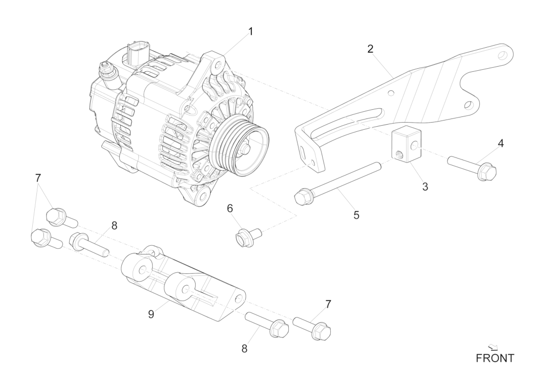 Exploded view Starterignition