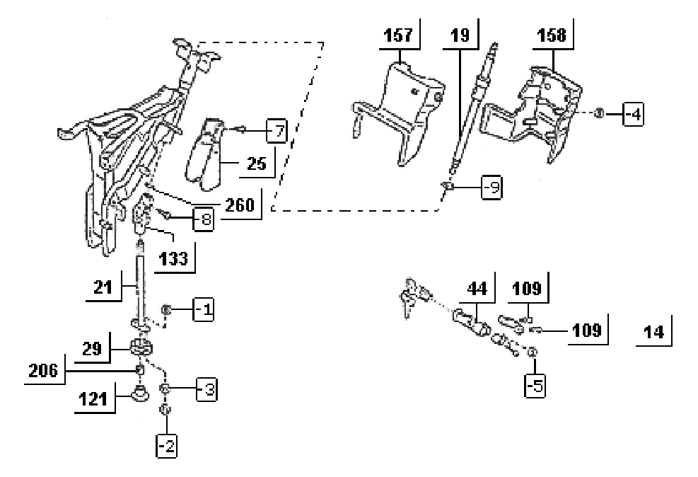 Exploded view Steering box (A)