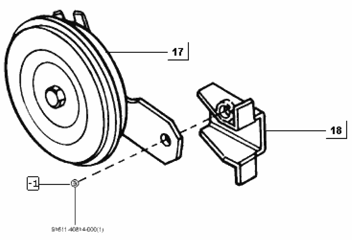 Exploded view Horn
