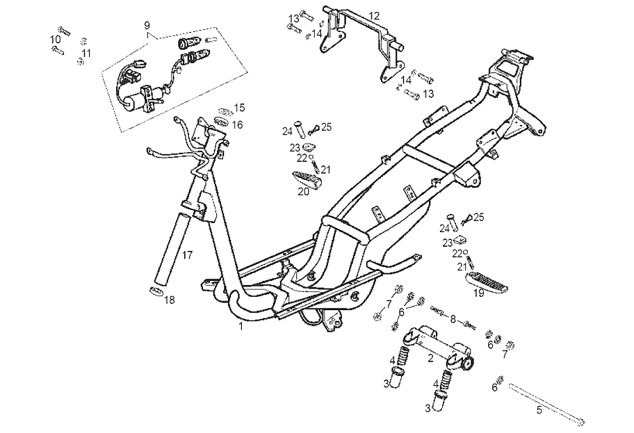 Exploded view Frame - contactslot