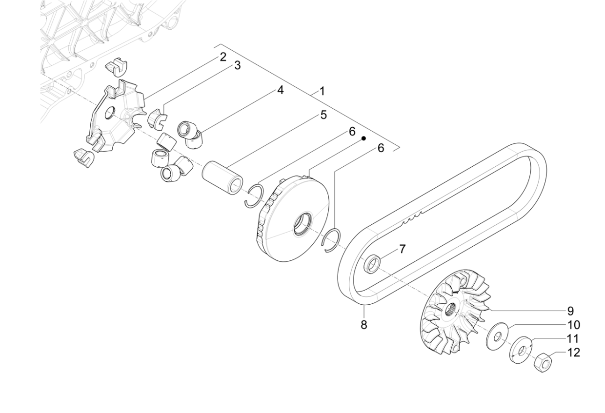 Exploded view Variatore