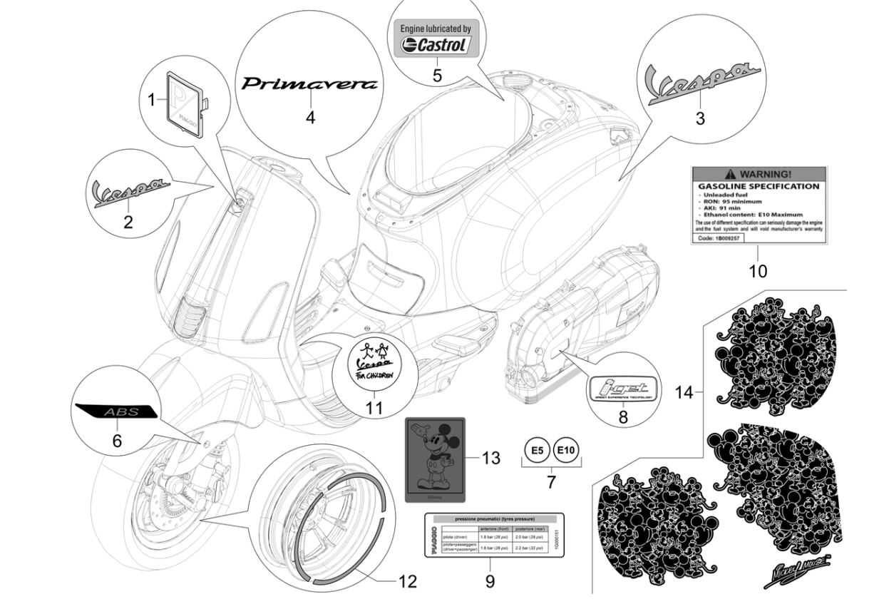 Exploded view Plakette