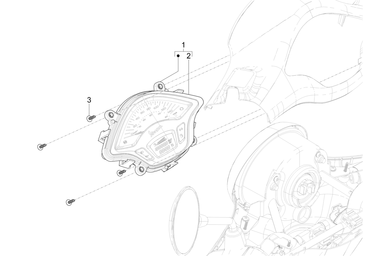 Exploded view Speedometer