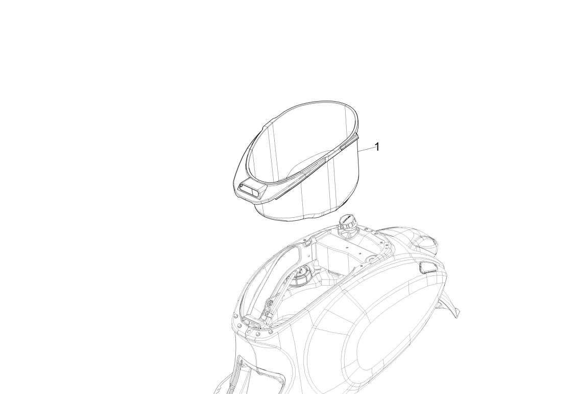 Exploded view Compartimento soporte para casco