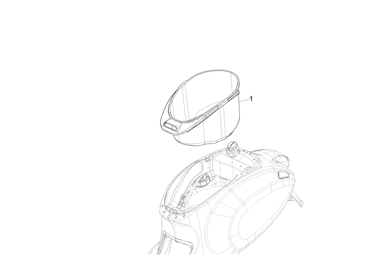Exploded view Compartimento soporte para casco