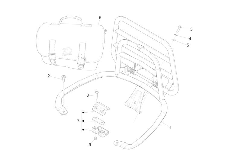 Exploded view Porte bagages