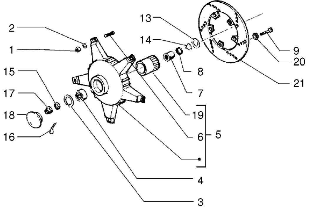 Exploded view Front drum