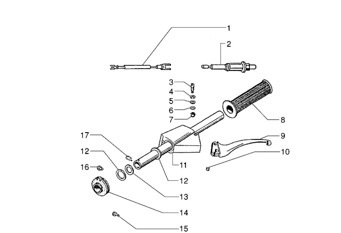 Exploded view Gear speed grip