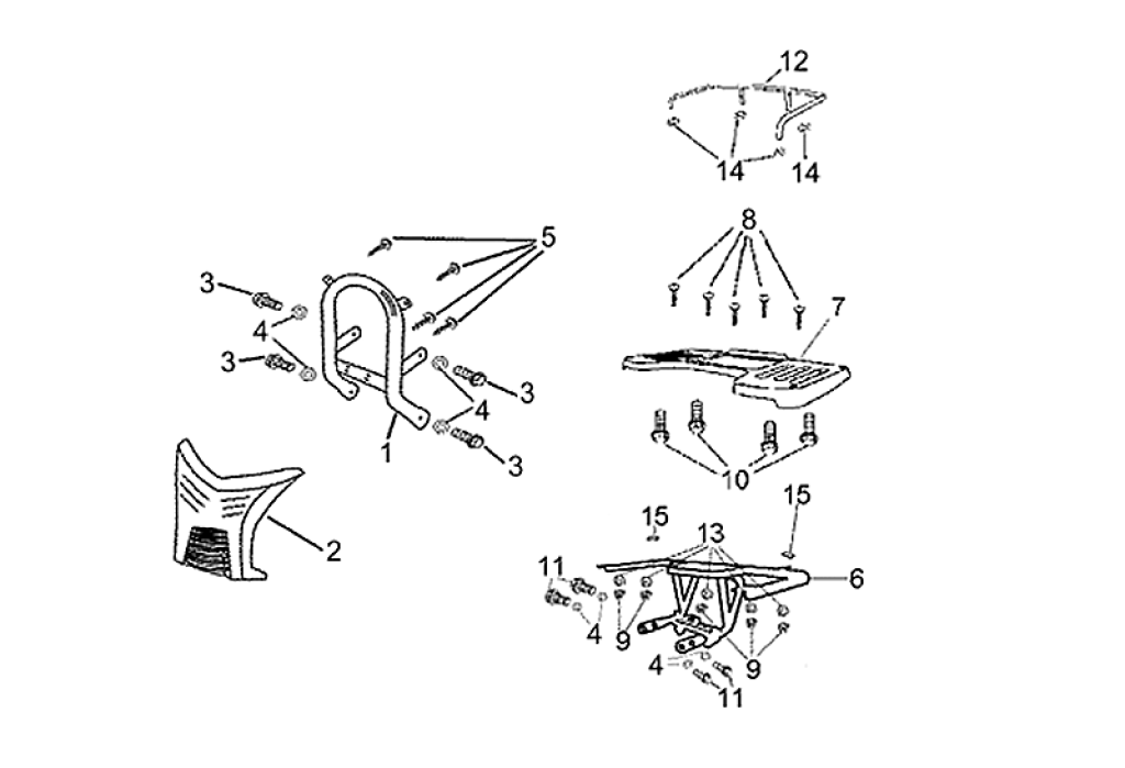 Exploded view Paraurti