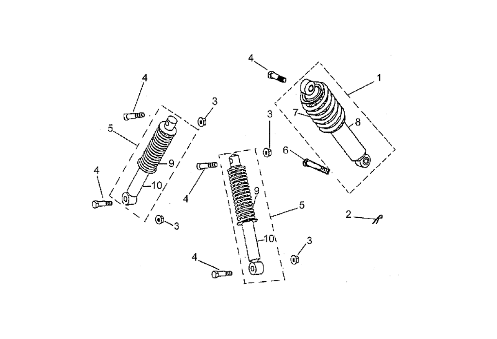 Exploded view Amortisseur
