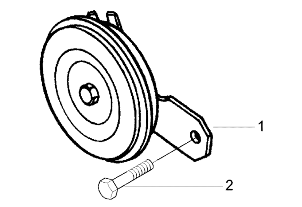 Exploded view Claxon