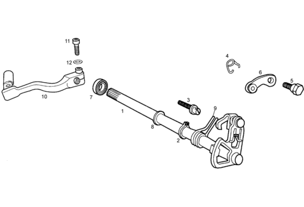 Exploded view Schaltpedal
