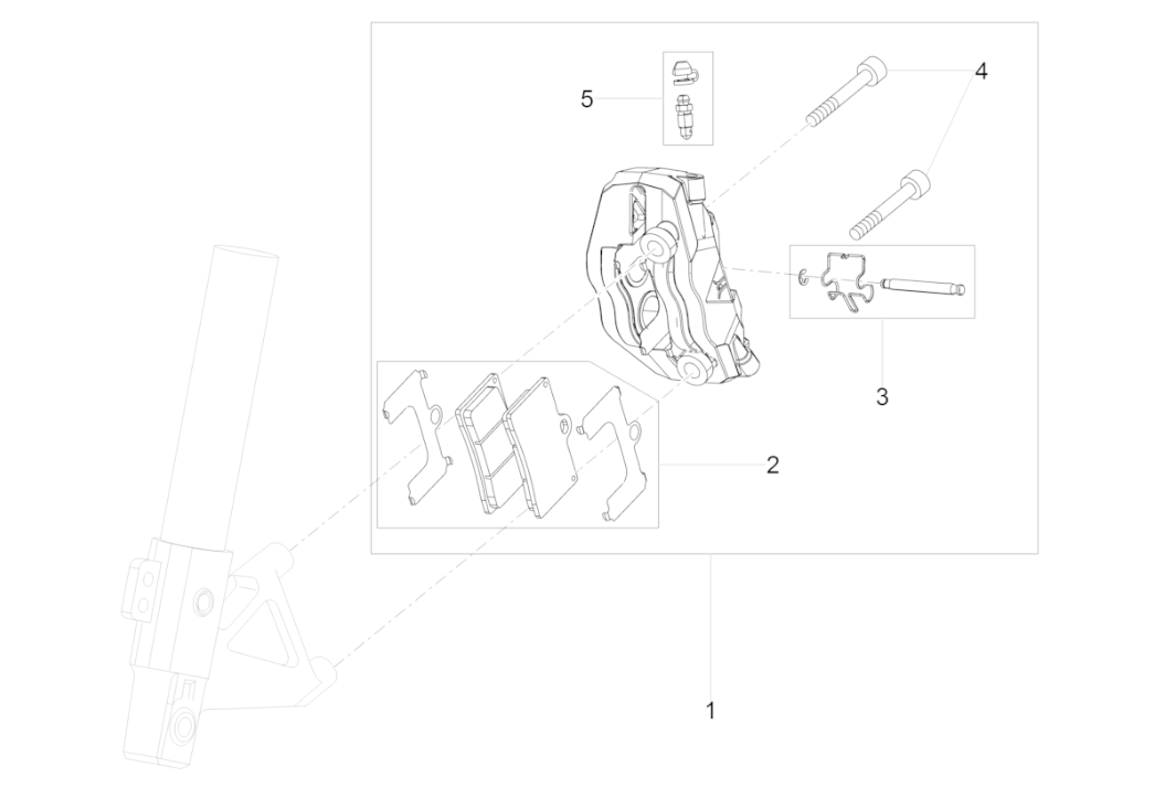 Exploded view Remklauw voor