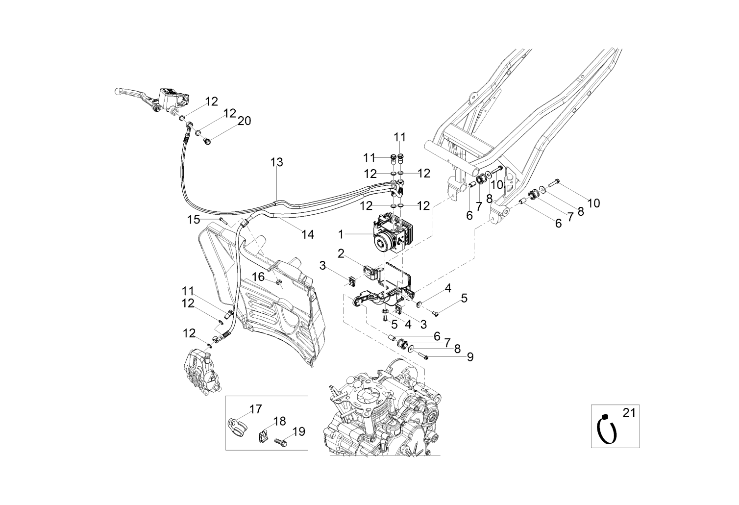 Exploded view Bremsleitung