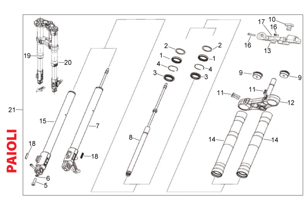 Exploded view Gabel (Paioli)