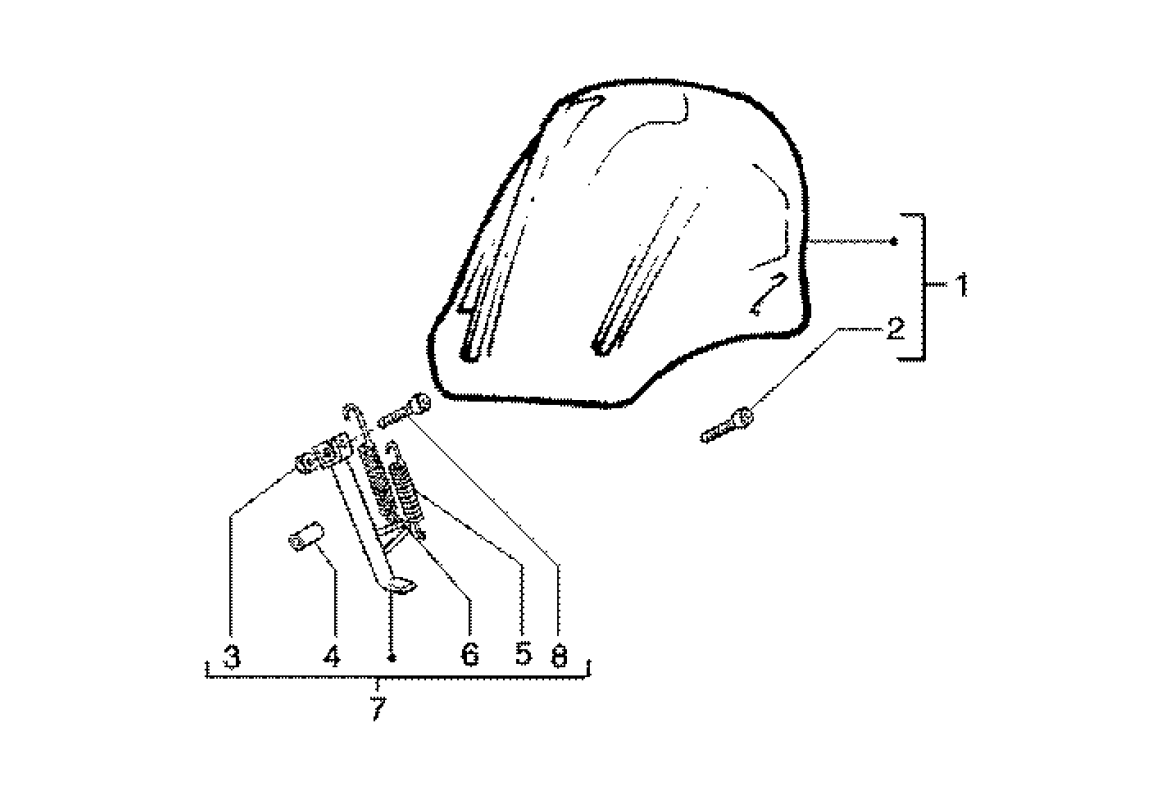 Exploded view Windshield - Jiffy