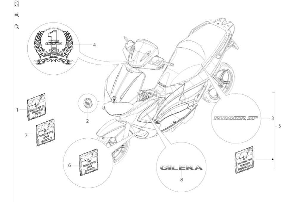 Exploded view Plakette