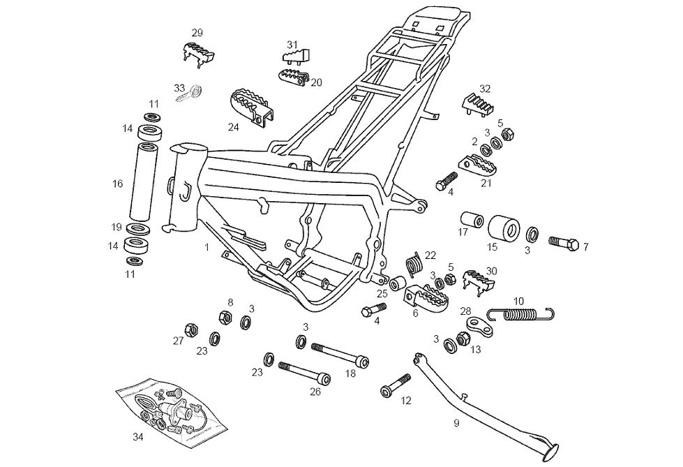 Exploded view Frame - contactslot