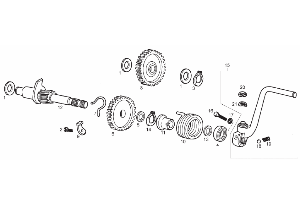 Exploded view Couvercle carter variateur