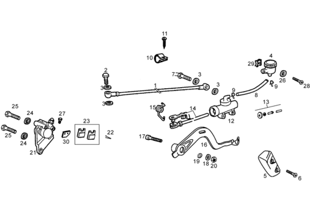Exploded view Rear Brake