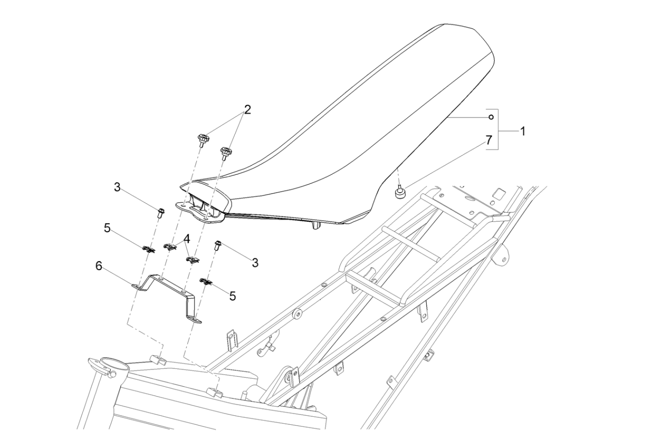 Exploded view Saddle