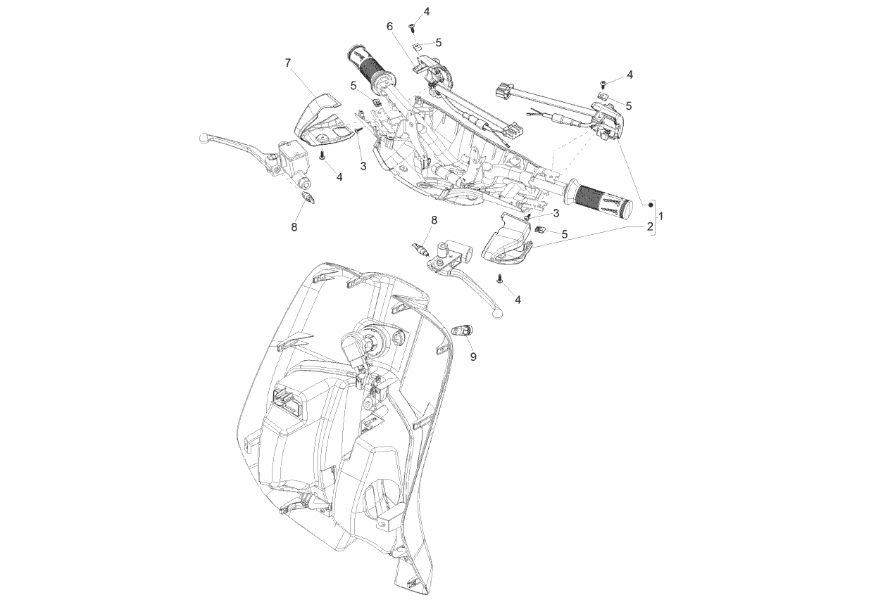 Exploded view Commutateur