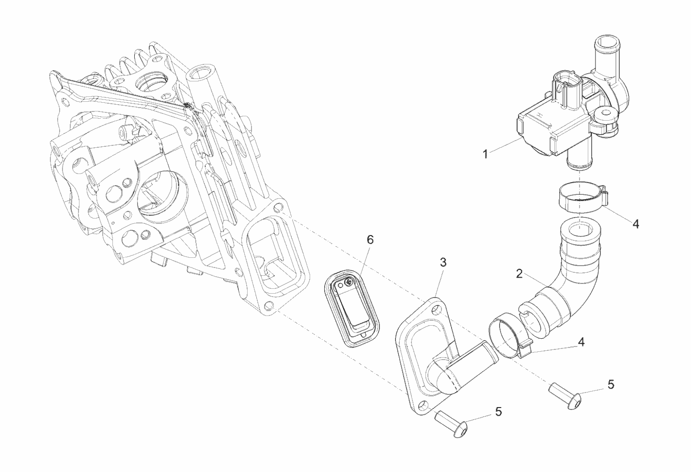 Exploded view Diaphragme - Couvercle volant inertie