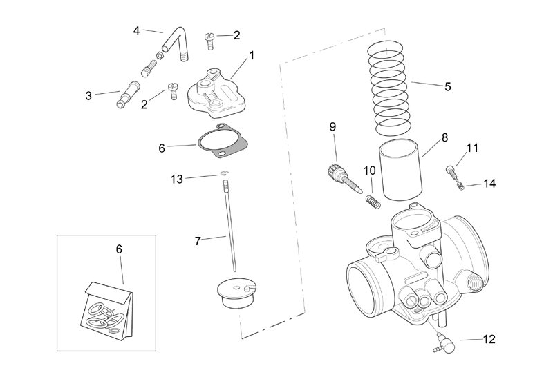 Exploded view Carburetor Cover