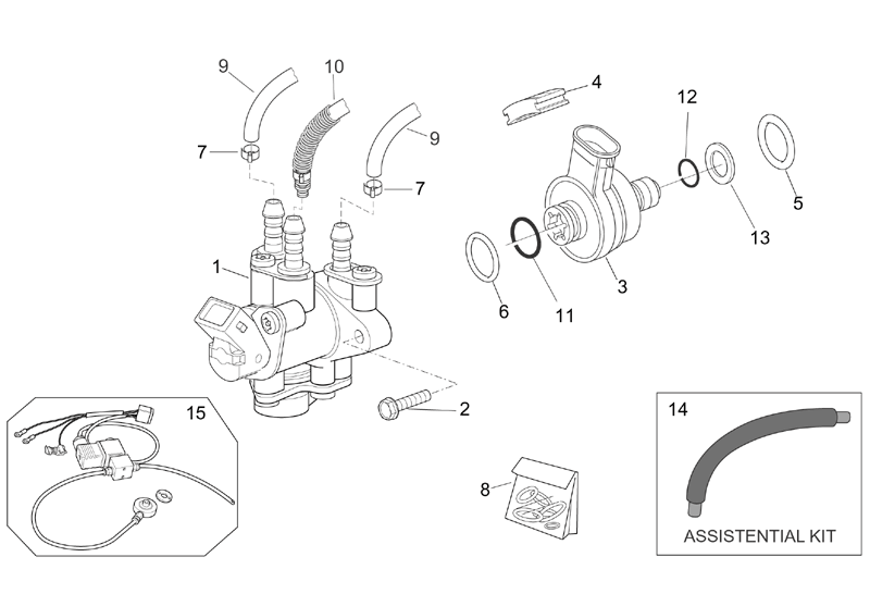 Exploded view Injection - Buse injection d'air (Ditech)
